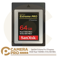 ◎相機專家◎ SanDisk Extreme Pro CFexpress Type B 64G 64GB 讀1500MB/s 增你強公司貨【跨店APP下單最高20%點數回饋】