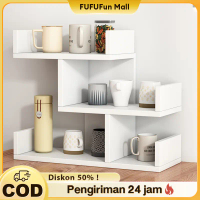 FUFU Rak Buku Desktop Rak Meja Stationery Desktop Rak Organizer Desktop Desk Organizer Rak Polaroid
