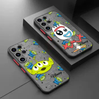 Disney's Aliens At Toy Story Matte Case For Samsung Galaxy S24 S22 S23 S20 S21 S10 Plus Ultra FE Note 20 Armor Cover