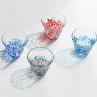 4 cái Nhật Bản bốn mùa Sake cup Shot Glass Whiskey Glass soju Glass Luxury cup vàng Ly Kính