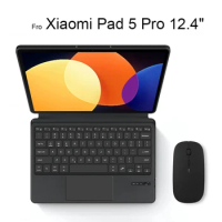 Keyboard Case For XIAOMI Pad 5 Pro 12.4" 2022 Tablet Bluetooth Keyboard Case Portuguese German Russian Arabic Spanish Korean