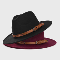 หมวก Fedora วัสดุผ้าวูล สำหรับผู้หญิงและผู้ชาย เหมาะสำหรับฤดูหนาวและฤดูใบไม้ร่วง ทันสมัย เหมาะสำหรับ