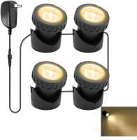 Warm White Pond Lights Underwater Landscape Spotlights IP68 Waterproof Submersible Fountain Lights f