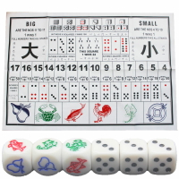 數字大小點數圖紙魚蝦蟹押大小色子骰子套博娛樂押寶篩鐘骰子