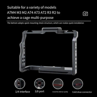 Camera Cage Video Cage Shoe Mounts For Sony A7M4/A7M2/A7M3/A7R3/A7R2/A72/A73/A74 Photography Replacement Accessories