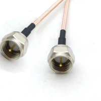 500pcs 1.5M F Male to F Male Plug Coaxial Type Pigtail Jumper RG179 Cable 75 ohm Low Loss High-quality