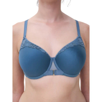 【Chantelle 仙黛爾】Legend.專櫃 記憶纖維T-shirt Bra 女內衣 藍特.15YN1_00C(羽毛刺繡)