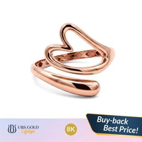 UBS Gold - Cincin Emas - 8k - Model Hati - Cdc1115k 12 Rose Gold