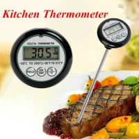 Stainless Steel Deep Fry BBQ Household Kitchen With Clip Digital Food Thermometer Liquid Candy Meat Thermometers
