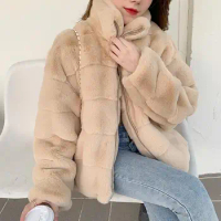 2024 Fashion Faux Fur Coat Mink Fur Teddy Coat Warm Jacket for Women Fur Coats for Women Winterwear Solid Women's Winter Jacket