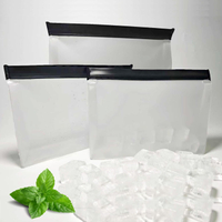 3 Pcs Reusable Ice Storage Bags with Secure Zip 10"*7"*2.5"Freezer Bags Clear Ice Cube Storage Bags 