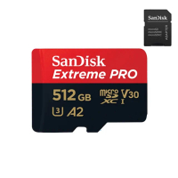 【SanDisk 晟碟】ExtremePRO microSDXC UHS-I 512GB 記憶卡 贈SD轉接卡(台灣代理商貨)