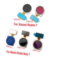 10PCS Lots NEW Home Button FingerPrint Touch ID Sensor Flex Cable Ribbon Replacement Parts For Xiaomi Redmi Note 7 / Redmi 7
