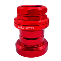 Litepro for Brompton Bowl Group Folding Bike Headset 34mm External Ultralight Aluminum Alloy Headset Brompton Accessories,Red