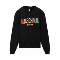 Moschino 莫斯奇諾 MOSCHINO莫斯奇諾2022春夏男裝SWIM橡皮糖泰迪熊套頭長袖衛衣黑色  3 B1701 2318 0555 M 1pc
