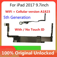 A1823 for IPad 2017 9.7inch WiFi + Cellular 4G 5th Generation Motherboard Unlocked Logic Board With/No Touch ID 32GB 64GB 128GB