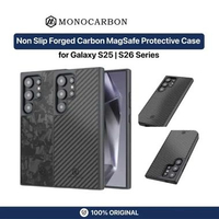 MONOCARBON Case Samsung S26 S25 Ultra Plus MONOCARBON Non Slip Forged Carbon Fiber MagSafe Protectiv