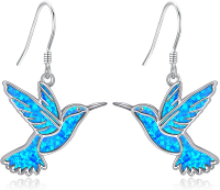Hummingbird Earrings 925 Sterling Silver Bird Dangle Earrings Hummingbird Jewelry Gifts for Women Mo