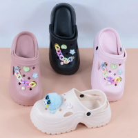 Sandal Jelly Baim Sandal Kodok Dewasa Wanita Sendal Slop Sendal Karet Empuk Anti Slip DIY Cute Decor