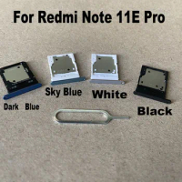 New For Xiaomi Redmi Note 11E PRO 5G Sim Card Tray Slot Holder Socket Adapter Connector Repair Parts
