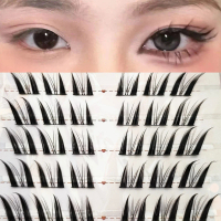 Wispy C Curl Cluster False Eyelashes - Fluffy Sectional for Cosplay