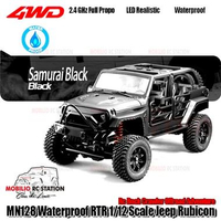 LC - MN128 Waterproof RTR 1/12 Scale Jeep Rubicon RC Rock Crawler Adventure Black