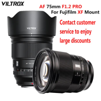 VILTROX 75mm F1.2 Fuji PRO Lens Auto Focus Large Aperture Prime Lens for Fujifilm XF Mount Cameras Lenses Fuji XT4 XT5 XPRO1 XA7