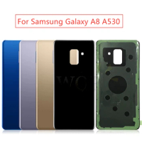 For SAMSUNG Galaxy A8 A530 2018 Back Battery Cover Door Rear Glass Housing Case Replace For SAMSUNG A530 Battery Cover