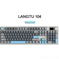 Langtu LT104 Wireless Mechanical Keyboard Screen Bluetooth Wired 3-Mode 104 Key RGB Backlit Hot Swap Office Gamer Keyboard Gift