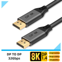 8K Displayport Cable DP1.4 4K144Hz Video Audio Cable for Xiaomi TV Box PC Laptop Monitor Video Game DP Cable Display Port