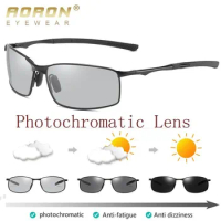 AORON Photochromic Polarized Sunglasses Mens Transition Lens Driving Glasses Male Driver Safty Goggles Oculos Gafas De Sol