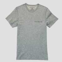 【Tommy Hilfiger】TOMMY 經典印刷文字機能排汗透氣素面短袖T恤 上衣-灰色(平輸品)