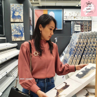 Imj Olivia Shakilla Blouse Premium Baju Atasan Wanita Lengan Panjang Ada Ukuran Fit to XXL