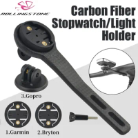 Rollingstone Road Bike Bent Integrated Handlebar Carbon Fiber Stopwatch Speedmeter Stand Holder for GARMIN/BRYTON/WAHOO