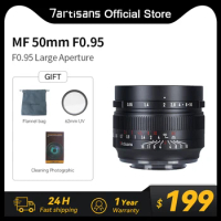 7artisans 50mm F0.95 APS-C Manual Focus Large Aperture Prime Lens for Sony E Canon EOS-M Canon RF Fuji FX Nikon Z Z50 Micro 4/3