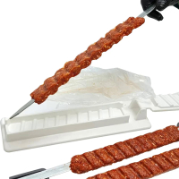 Single Row Kebab Maker BBQ Meat Making Machine Reusable Plastic Barbecue Skewer Maker Kebab Preparation Camping BBQ Tools