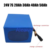 24V 50Ah 7S 18650 battery lithium battery 29.4v 30000mAh Electric Bicycle Moped electric Lithium ion Battery pack + 2A Charger