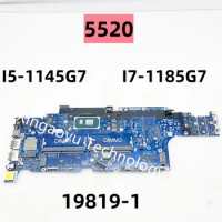 For DELL 5520 Laptop Motherboard 19819-1 CN-0DPC2R CN-0G60M3 0G60M3 G60M3 With I5-1145G7 I7-1185G7 CPU Mainboard 100% Fully Test