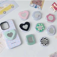 Korea Lattice Mirror For Magsafe Magnetic Phone Griptok Grip Tok Stand For iPhone Foldable Wireless Charging Case Holder Ring
