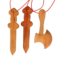 桃木劍小劍桃木斧寶寶項鏈小斧木雕擺件風水工藝品掛件