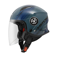 【ASTONE】速-MJS AS9 輕量型 3/4 半罩式安全帽 歐風時尚(藍莓慕斯/藍)