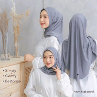 Hijab segitiga instan jilbab segitiga instant jersey premium Non pad grade A non ped Tanpa busa orig