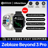 New Zeblaze Beyond 3 PRO GPS Smart Watch 2.15'' AMOLED Display Built-in GPS &amp; Route Import Make/Receive Phone Calls Smartwatch