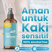 Wiselie Foot Mist Organik Sanitizer Spray Deodorant Penghilang Bau Kaki Efektif Spray Bau Sepatu den
