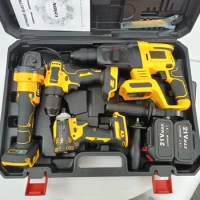 Factory Direct Supply 12v Portable Electric Cordless Brushless 18V 21V Cordless Dril Lithium Battery Drill Machine