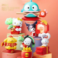 2024 Miniso New Sanrio Blind Box Kuromi New Year Series Lucky Mystery Box Anime Figure Model Collection Decoration Toy Kids Gift