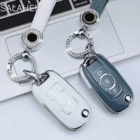 TPU Car Folding Remote Key Case Cover Bag For Buick VERANO ENCORE GX GL6 For Opel Vauxhall Astra K Corsa E Keychain Accessories