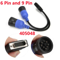 DB15 To J1939 J1708 Pn 405048 6-Pin 9-Pin Y Cable For Cummins Deutsch Adapter For N1 Truck Obd Male DB 15Pin Plug Connector