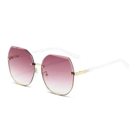 New cut edge frameless sunglasses women men 2024 High quality trending product popular outdoor shades rave party glasses uv400