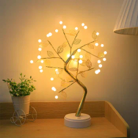 108/36 LED Night Light Fairy Tree Night Lamp Table Lamp Artificial Bonsai Tree Room Wedding Party Holiday Gift Decoration